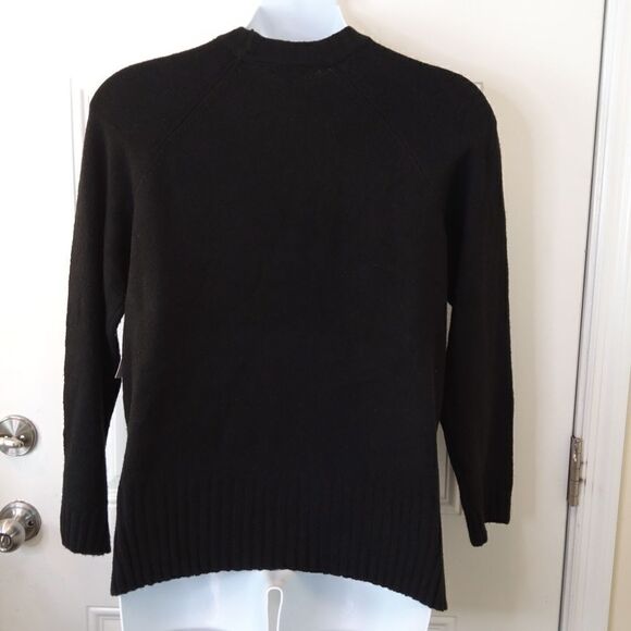 Time and Tru black long sleeve crew neck pullover sweater - Picture 6 of 11